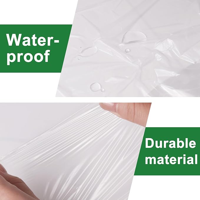6-Pack 9x12 ft Painter Plastic Drop Cloths Sheet,Waterproof Anti-dust Cover, Disposable Tarp for Painting for Couch/Furniture Cover