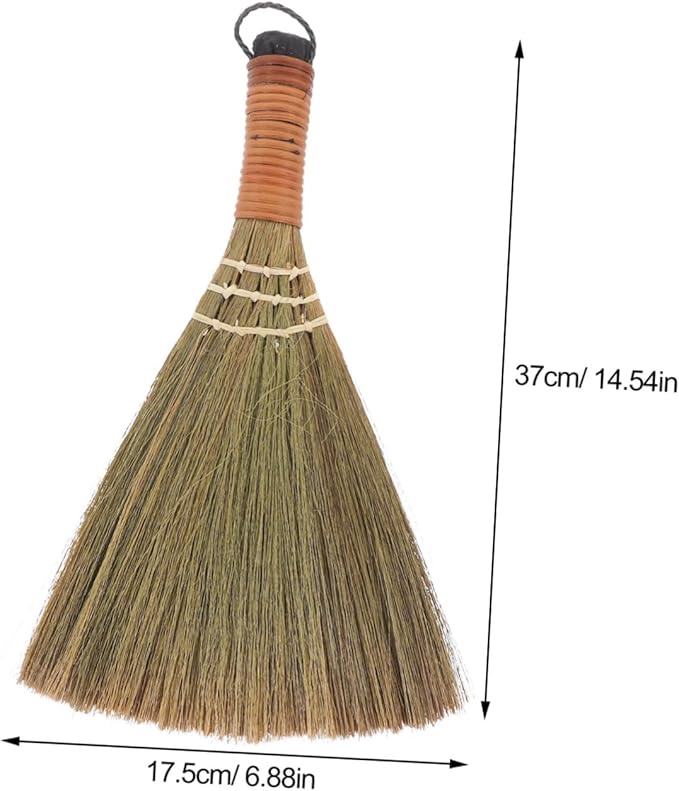 Cabilock Soft Bristle Broom Short Handle Handheld Cleaning Tool for Hardwood Floors Dust and PET Hair Removal Lightweight Design for Home and Office Cleaning