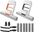 Mini Mop and Cleaning Brush Set, Foldable Self-Squeeze Sponge Mini Mop & Hard Bristle Crevice Cleaning Brush for Small Spaces, Tight Spaces, Gaps, Grout Cleaning, Kitchen, Bathroom, Desktop
