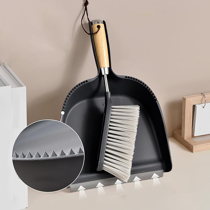 Fenteer Dustpan and Brush Set Mini Portable Multipurpose Handheld Broom and Dustpan for Desktop Sweep Dining Table Keyboard Cabinets