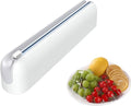 Aluminum Foil & Plastic Wrap Dispenser with Cutter - Easy One-Hand Operation, Space-Saving Kitchen Organizer for Worktops & Cabinets, Magnetic Cling Film Dispenser - Fits 12" Rolls, Gray