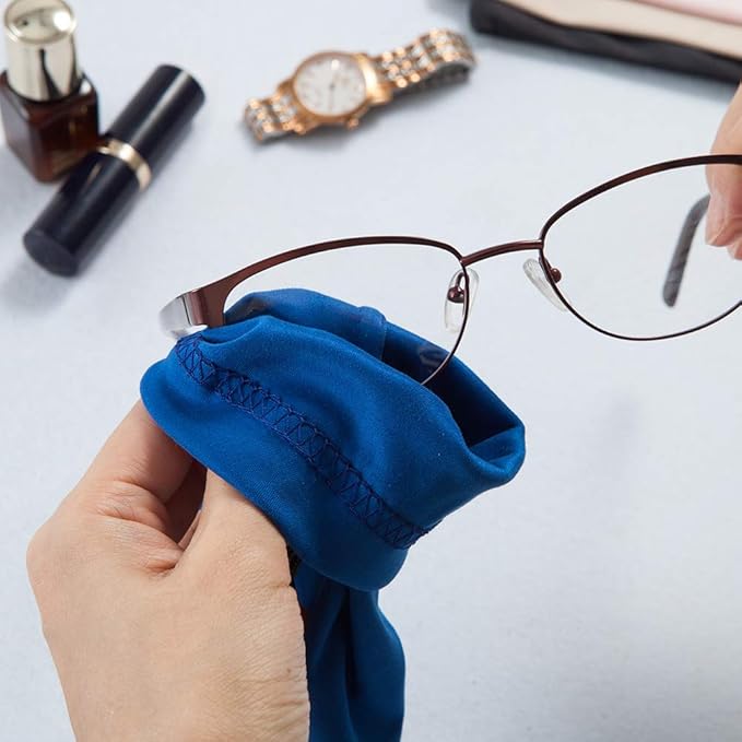 TRIUMPH VISION Soft Eyeglass Pouch 3 Pack - Pouch for glasses Microfiber Screen Cleaning Bag