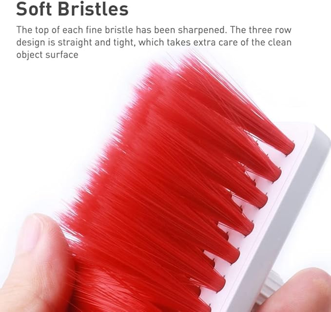 5 in 1 Keyboard Cleaning Brush Kit,Multifunctional Earbuds Cleaner with Keycap Puller,Cleaning Tools for Mechanical Keyboard,PC Laptop and Earphone (Red)