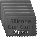 6 Pack Microfiber Silicone Gun Cleaning Cloth, 12"x12" Lint Free Gun Cleaning Rags