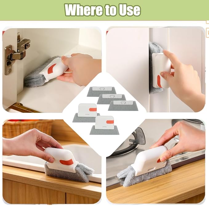 CEYAZYE 18Pcs Crevice Cleaning Brush Set, Window Track Cleaner Tools, Multifunctional Groove Gap Cleaning Scrub Brushes Kit for Sliding Door, Sill, Tile Lines, Shutter, Car Vents, Bottle, Keyboards