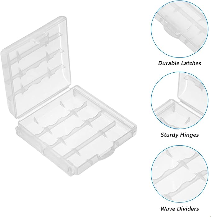 6pcs AAA Battery Storage Case Holder Box AA Battery Storage Case
