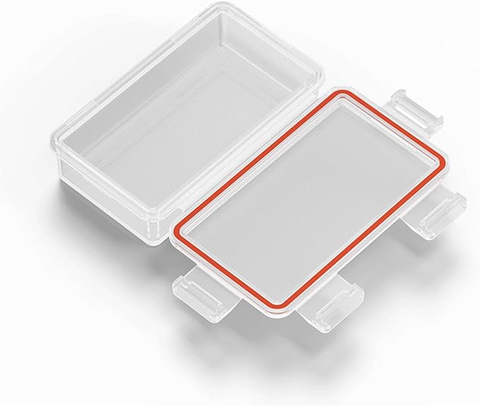 Fielect 2 x 18650 Battery Storage Case Holder Organizer Box Transparent 2Pcs