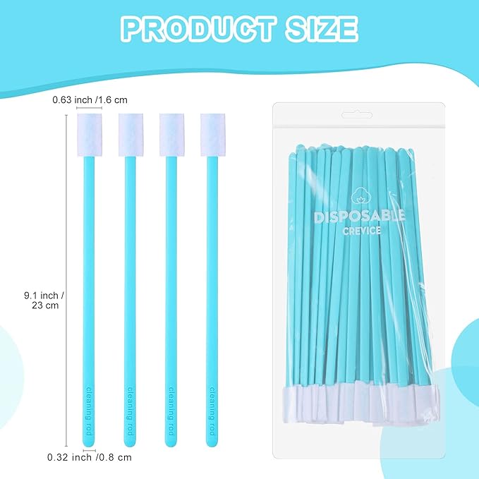 Sieral Disposable Crevice Cleaning Brushes Bulk Disposable Crevice Cleaner Tools for Toilet Window Sill Keyboard Car Ac(100 Pcs)