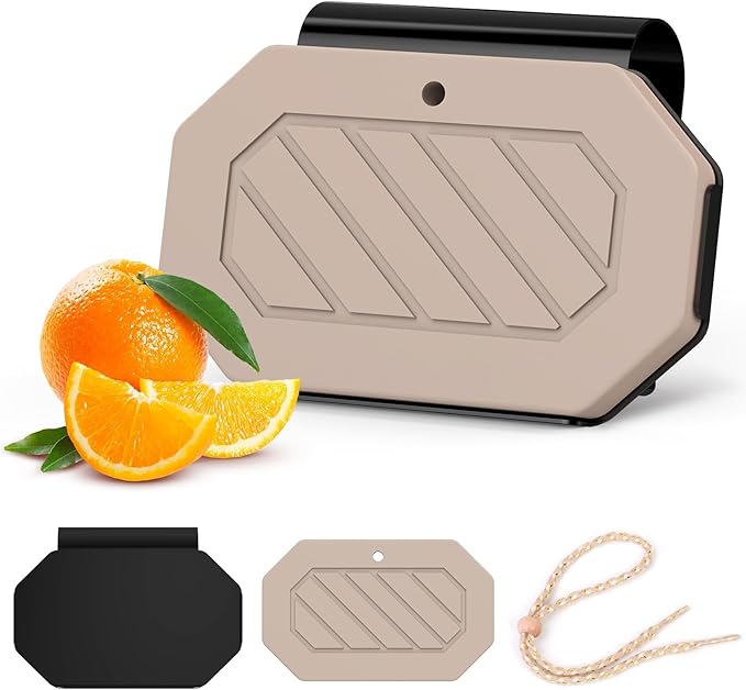 Car Air Freshener, 2-in-1 Stone Car Freshener with Visor Clip & Hanging Scent Diffuser, Natural Scent Stone Diffuser, Long-Lasting Odor Eliminator for Car or Home, Textured Grove