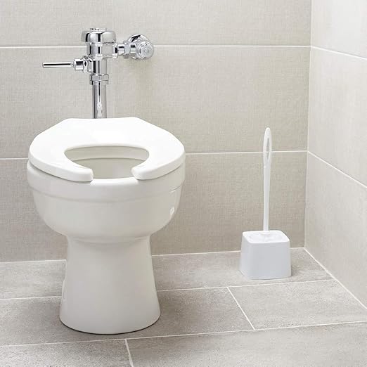 Rubbermaid Commercial Products Toilet Bowl Brush with Plastic Handle, 14.5-Inches, White, for Bathroom/Restroom, Pack of 24