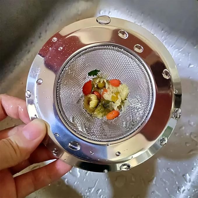 4Pcs Kitchen Sink Strainer, Stainless Steel Mesh Drain Filter, 4.52 Inch Wide Rim, Food Debris Collection (4, 4.52 Inch)