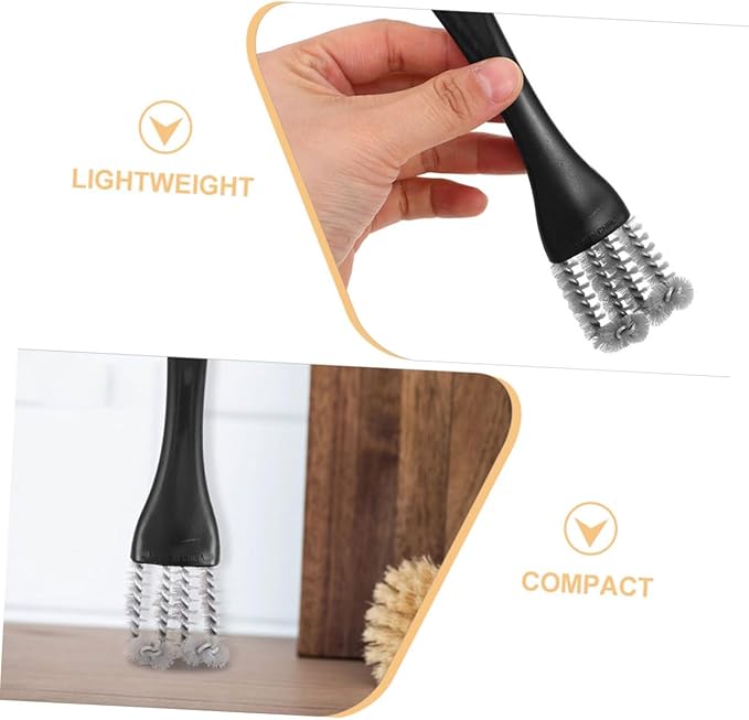VANZACK 2pcs Versatile Stove Cleaning Brush Compact Grill Brush for Kitchen Stovetop Barbecue and Camping