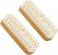 2-in-1 Suede Brush and Eraser,Soft Rubber Shoe Brush & Suede Shoe Cleaner,for Cleaning Shoes, Boots, Bags, Jackets & Purses,with Wooden Handle for Effective Stain Removal (2pcs)