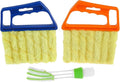 3Pcs Window Venetian Blind Cleaner Duster Tool, Window Venetian 7 Finger Dusting Cleaner Tool and Air Vent Cleaner, Shutter Cleaner Brush for Window Air Conditioner Duster Dirt Cleaner