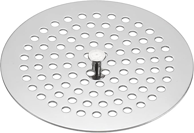 uxcell Shower Drain Hair Catcher, 3.9 inch Stainless Steel Round Floor Drain Cover Anti-Clogging Protection Cover Replacement for Furniture Repair Bathroom Kitchen