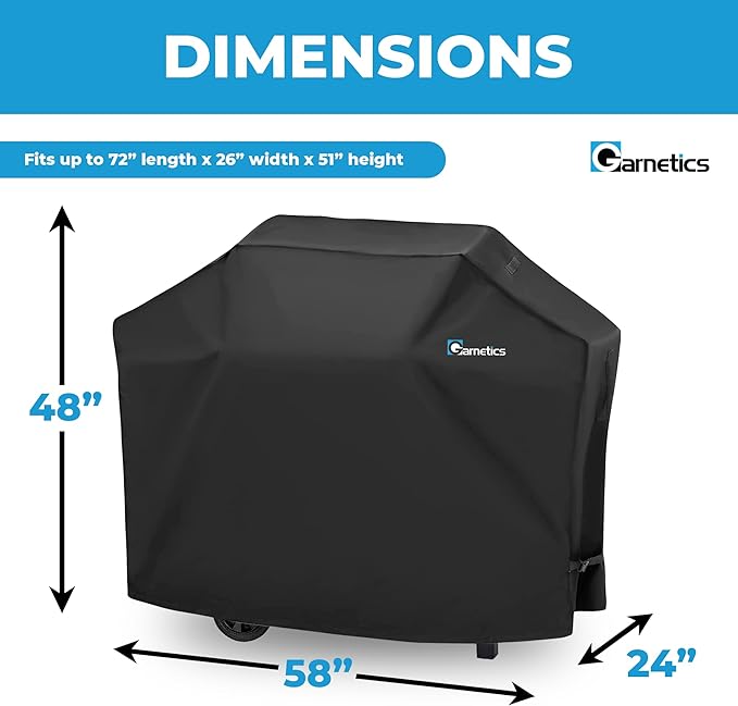 Grill Cover for Outdoor Grill, BBQ Grill Covers for Outside, Grill Cover 58 Inch, BBQ Covers Waterproof Heavy Duty Waterproof, Small to Large Durable and Convenient Universal Grill Covers