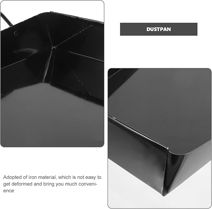 VOSAREA Handheld Dustpan with Handle, Reusable Metal Dust Pan for Household Cleaning, Thickened Small to Large Dustpan for Sand, Garbage, and Workshop Use