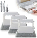 Magic Window Track Cleaner, 2 in 1 Groove Cleaning Brush, Window Groove Cleaning Brush Tools with Hard Bristle and Hidden Scraper, Crevice Brush for Sliding Door Track (Grey 3Pcs)