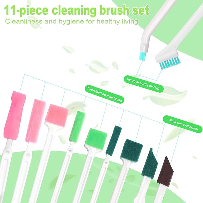 Humidifier Cleaner Brush Set 14Pcs,Small Cleaning Brush Tight Spaces for for Humidifiers, Keyboards, Tiles, Bottles and Tight Spaces,Household Cleaning Tools kit.