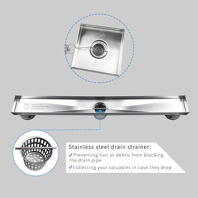 Neodrain Shower Drain Hair Catcher Hair and Debris Strainer only for Neodrain Shower Drains,Hair Trap, Hair Filter with Lifting Hook Key