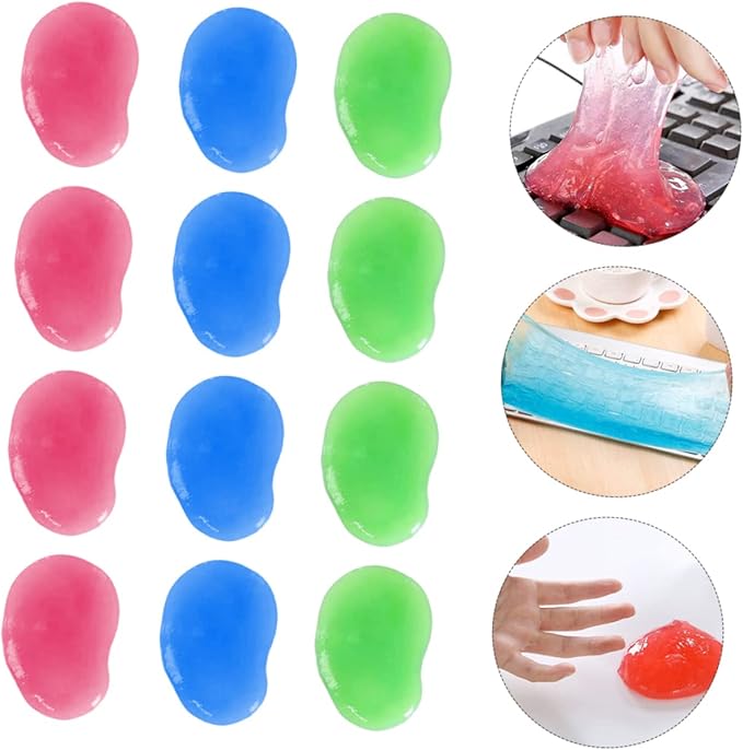 DOITOOL 20pcs Keyboard Cleaning Gel Electronics Dust Remover Strong Adhesive Eco-Friendly for Laptops Desktops Easily Cleans Cracks Crevices