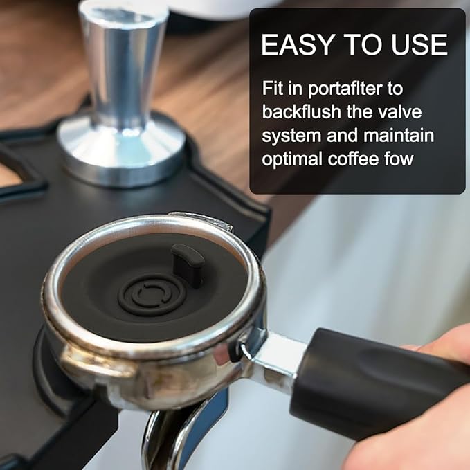 2 Pack 54mm Espresso Cleaning Disc + 1 Coffee Grinder Cleaning Brush, Compatible With Select Breville Espresso Machines Backflush Disc