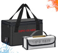 Lipo Battery Safe Bag Large Capatity Fireproof Bag for Ebike Lipo Battery Other Batteries Storage Charging Transport Home Office Travel Safe Storage Pouch