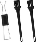 ZUFECY 3-Pc Keyboard Cleaning Tool Set: Keycap Puller & Dual Brushes for Home, Office and Shared Spaces