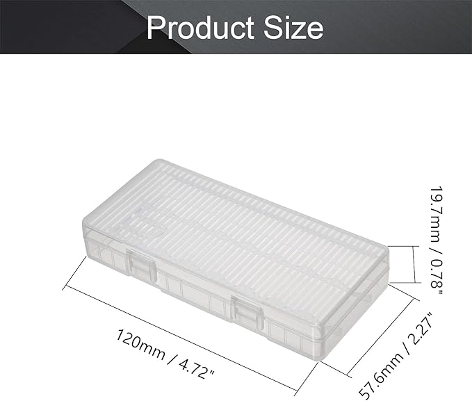 Fielect 8 x AA Battery Storage Case Holder Organizer Box Transparent