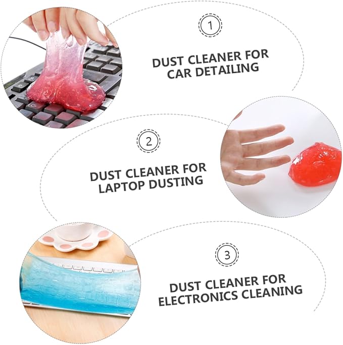 Keyboard Cleaning Gel for Computer Laptop Electronics 20 PCS Dust Remover Easy to Use Detailing Gel for Dust and Dirt Removal Random Color
