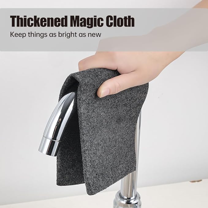 Fliwos Thickened Magic Cleaning Cloth, 2026 New Reusable Glass Wiping Cloths, Streak Free Cleaning Cloths, Multipurpose Microfiber Cleaning Rags Towels for Kitchen, Window and Car Glass (5, 12×16 in)