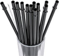 Dakoufish 15 inch Black Hard Plastic Straw Long Replacement Reusable Straws for 128 oz 100 oz 64 oz Tumblers, Jars, Stanley, YETI, Starbucks,Cups, water bottles BPA Free,Set of 12 with Cleaning Brush