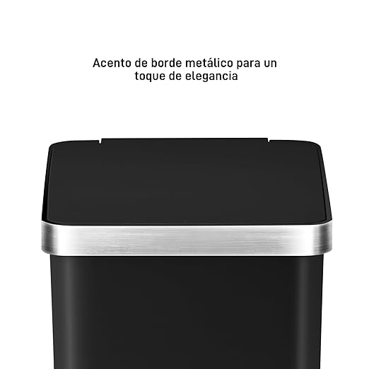 EKO | 10L Bathroom or Kitchen Waste Bin | Compact Trash Can with Flip N' Click Lid and Removable Bucket | Modern and Non-Slip Design | Lightweight, Aesthetic and Anti-Fingerprint