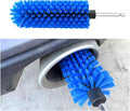 Drill Brush for Car Wheel, Soft No Scratches Vehicle Rim Cleaning Brush for Wheel Rim Engine, Highly Density Automotive Tire Drill Cleaner Tool, Universal for Most Vehicles (Blue)