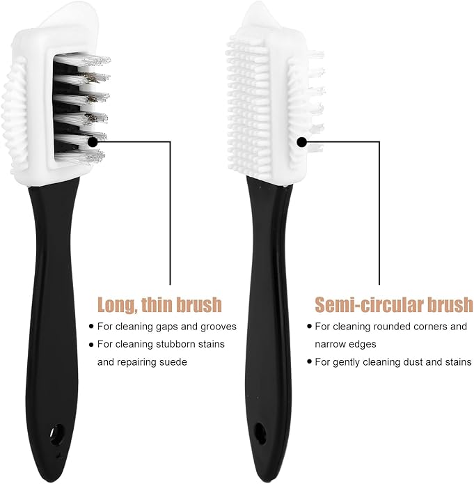 4pcs Suede Shoe Cleaning Kit, 3 Suede Shoe Brushes Cleaner Kit with Long Rubber Wiping Eraser for Shoes Boots Sneaker Bag & Jackets
