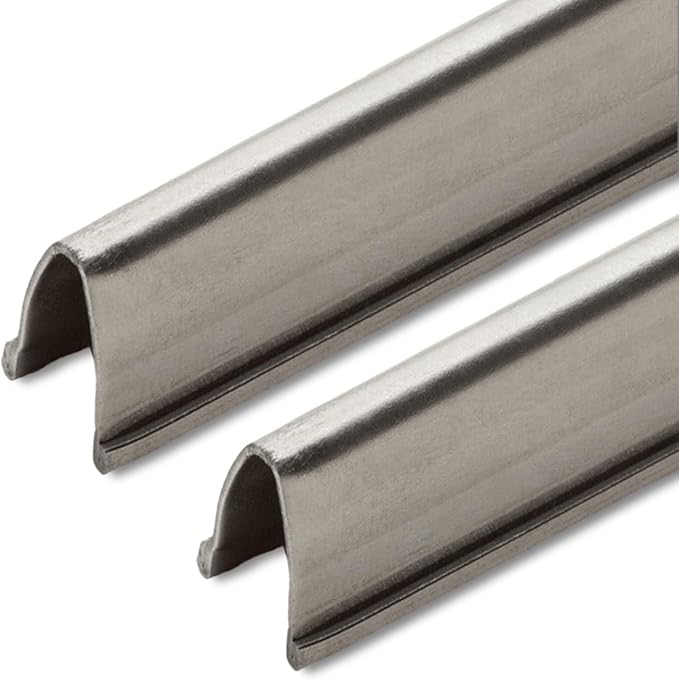 Sliding Door Repair Track Cover Repair Worn Damaged Sliding Glass Door Repair Horizontal Sliding Window Tracks Stainless Steel | Track Replacement for Patio Glass Door (2 Feet, 2 Pack)