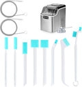 Palksky Ice Maker Cleaning Brush Set, Ice Machine Cleaning Tools - 2Pcs Drain Pipe Brush Nylon Bristles with 8Pcs Crevice Cleaning Brush