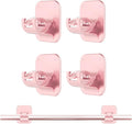 Adhesive Curtain Rods No Drilling Holder,No Drill Curtain Rod Brackets,Renter Friendly Hooks for Hanging Drapes,Over Blinds for Dorm Apartment Kitchen Bedroom Home