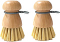 Dish Brush (2pcs/Set) for Everyday Use, Dish Scrub Brush, Wooden Dish Brush, Dish Brush with Handle for Kitchen Brush, with Hanging Loop Design for Quick Drying and Clutter-Free Counters.