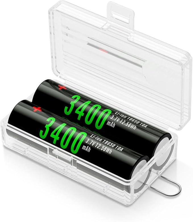Fielect 18670 18650 CR123A 17670 Battery Storage Case Holder Organizer Box Transparent