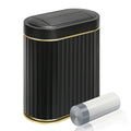 ELPHECO Bathroom Trash Can with Lid Butterfly, Motion Sensor Trash Can Bathroom Decor Automatic Garbage Can Wastebasket Bathroom Accessories, Kitchen, Living Room, Office, Black Gold