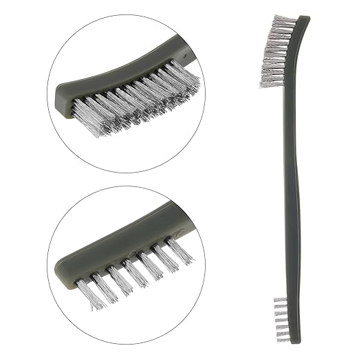 OriGlam Mini Wire Brush Set, Paint and Dirt Remover, Cleaning Welding Slag and Rust, Handy Steel / Nylon / Brass Brush Suitable for Cleaning Paint / Dirt (9)