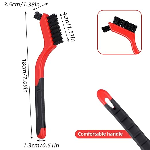 6 Pack Nylon Brush for Cleaning Small Cleaning Brushes Mini Nylon Brush Set for Clean Dust in Holes Non Scratch Nylons Bristles Car Detailing Brushes for Tight Space Delicate Surfaces Daily Clean