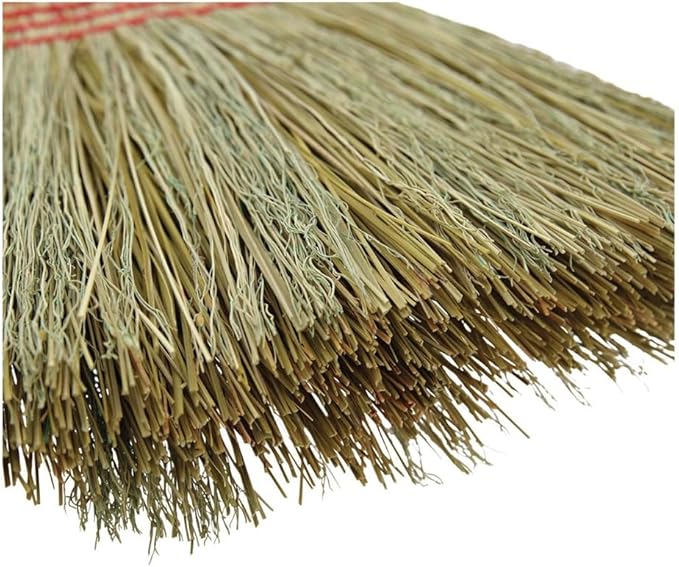 Flagged Bristle Parlor Broom Maid Broom with Wooden Handle