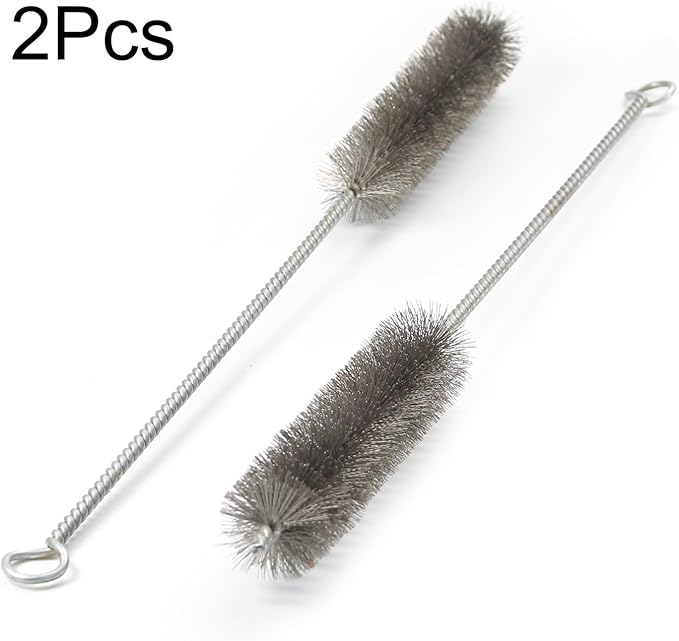Utoolmart Bottle Cleaning Brush, Pipe Cleaning Brush, Spiral Power Tube Brush, Stainless Steel Wire Tube Brush Cleaning Tool, Tube Bottle Brush, 1 inch Diameter 12 inch Length, 2pcs