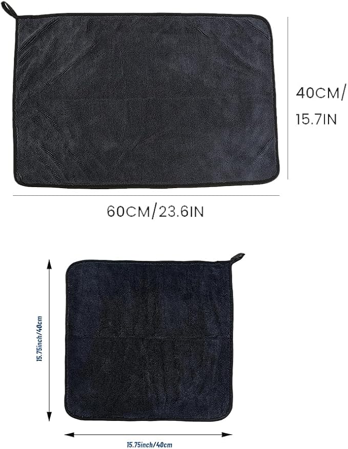 Shiny Microfiber Wipes Bath Shower Cleaning Cloths, 1300gsm Super Absorbent Microfiber Bath Towels, for Bathroom, Car and Home Toilet (1Pcs-Double Pile(23.62 * 15.75in))