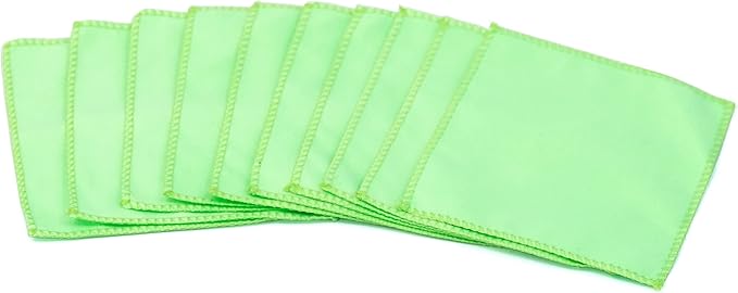Kiddison Pack of 10 Montessori Polishing Cloths (Green)