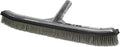 Poolmaster 20183, 18 Inch, 18-Inch Aluminum-Back Swimming Pool Algae Brush with Stainless Steel Bristles, Premier Collection, Black