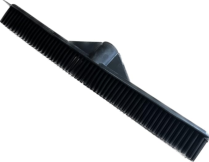 Pet Hair Remover Carpet Rake - Rubber Broom for Pet Hair Removal Tool with Squeegee & Telescoping Handle