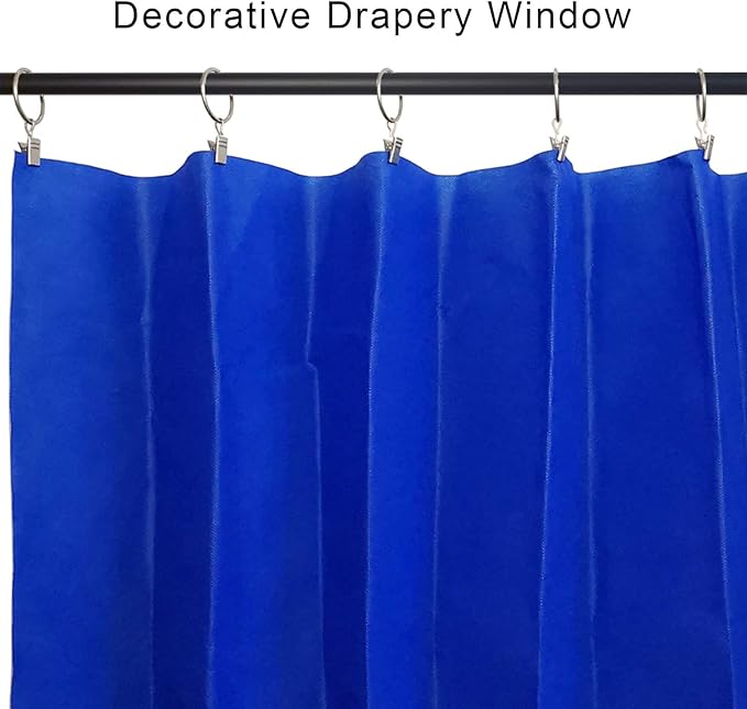 90 Pack Curtain Rings with Clips, Drapery Clips with Rings, Drapes Rings 1.26 in Interior Diameter, Fits up to 1 in Curtain Rod, Matte Silver